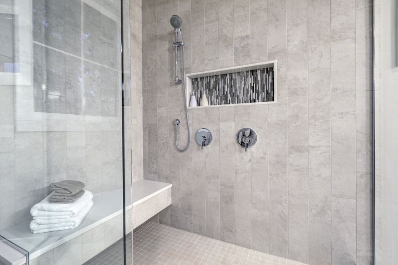 Stylish Shower with Tile Accents